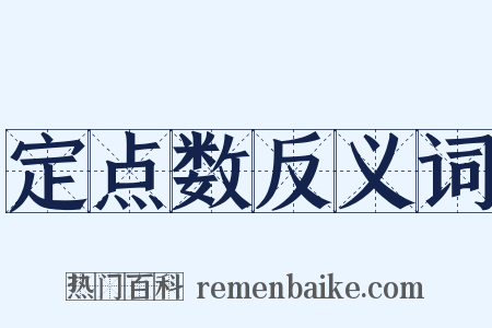 定点数反义词是什么意思的图片